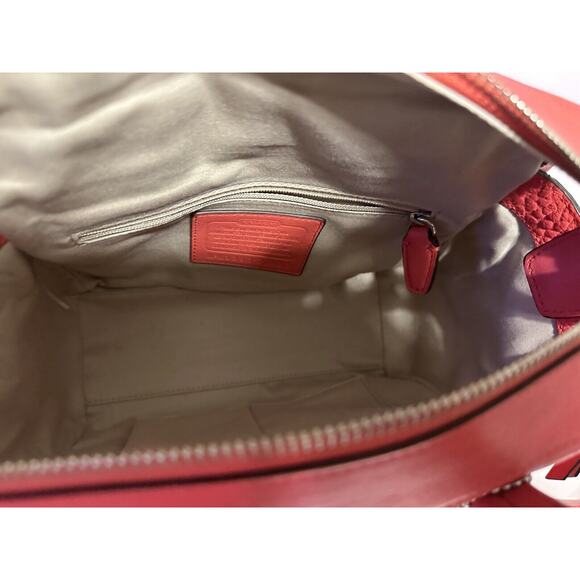 COACH Bleecker Mini Riley Leather Mini Crossbody Handbag Orange OS Vintage 41-04 - Picture 8 of 13